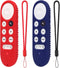 2 Pack Silicone Case for Chromecast with Google TV 2020 Voice Remote Protective Cover for 2020 Chromecast Voice Remote (Red+Midnight Blue)...