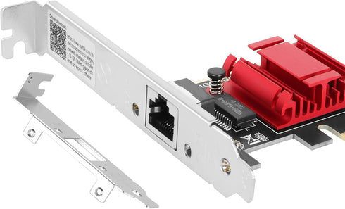 2.5Gb Network Card PCIe Realtek RTL8125B Chip 2500/1000/100Mbps 2.5GBase-T Network Adapter RJ45 LAN Support PXE pour Windows/Linux/MAC...