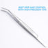 6 Pieces CiviLight Sewing Machine Oil Tweezers College Tweezer Curved Tweezers Precision Stainless Steel 6 Inch Long Serger Tweezers for Craft wit...
