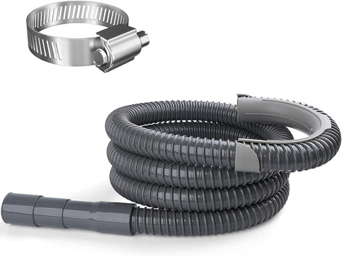 HOSOM 8FT Universal Washing Machine Drain Hose with Clamp, Compatible with Samsung, LG, Whirlpool, Maytag, Kenmore, GE, Giantex, Panda and More