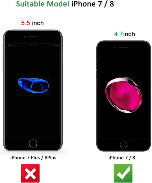 NEW'C [3 Pack Designed for iPhone 8/7 (4.7") Screen Protector Tempered Glass, Anti Scratch, Bubble Free, Ultra Resistant......