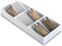 Smart Design 3 Section Plastic Spice Rack Drawer - Non-Slip Lining and Feet - BPA Free - Seasoning Jars, Makeup Storage, Countertop Bottle Tray, 3...