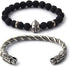 BAVIPOWER Handcrafted Wolf Heads Bangle Adjustable Stainless Steel Norse Scandinavian Bracelet Authentic Viking Jewelry...