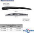 Rear Wiper Arm Blade Set for Cadillac SRX 2010-2016, for Cadillac CTS 2010-2014 Rear Windshield Wiper Arm Blade Assembly 20825881 25937776...