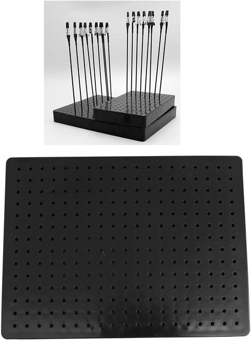 LQ Industrial Painting Stand Base 20 x 15.2x2.4cm(7.87x6x0.94inch) Color Clip Base Model Holder 14 x 19 Holes Alligator Clip Stick Set Modeling To...