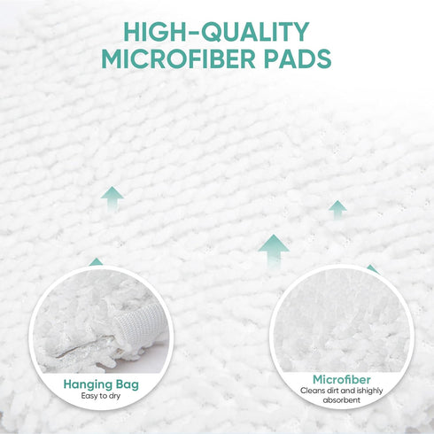 3 Pack S3501 S3601 Steam Pocket Mop Pads for Shark S3500 Series S3501 S3601 S3550 S3901 SE450 S3801CO S3601D S2901 S2902 Steam Mop Pads Washable...