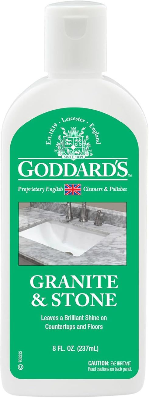 Goddard’s Marble & Granite Polish Carnauba Wax Countertop Cleaner for Scratches & Stains on Kitchen Island, Stone Surfaces, Sealer & Protectant, 8...