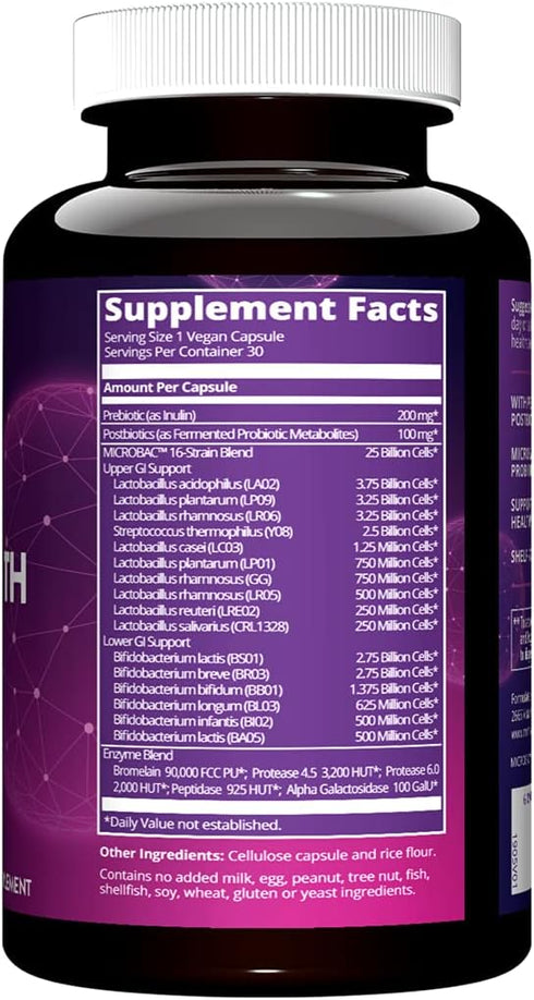 MRM Nutrition Extra Strength Probiotics | Intestinal + immune health | Prebiotics + postbiotics | 25 billion cells | Good bacteria for gut health|...