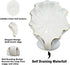Soap Dish Ceramic White Lotus Leaf Shape Soap Holder Self Draining Soap Dish Waterfall Slot Sponge Holder Bathroom Accessories for Bathroom, Kitch...