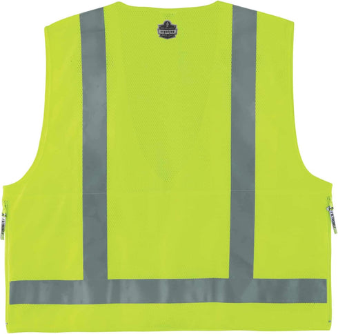 Ergodyne - 21425 GloWear 8250Z ANSI Lime Surveyors Reflective Safety Vest with Back Pocket, Large/X-Large...