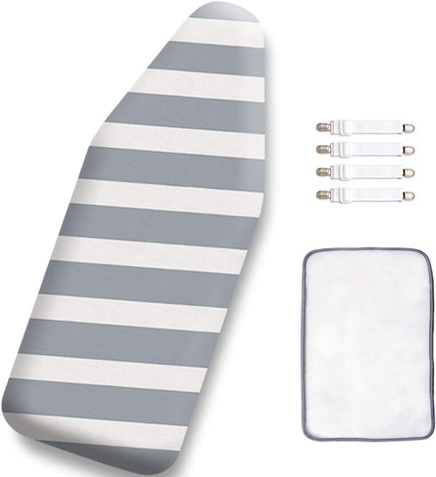 12.5 x 32 Inch Mini Ironing Board Cover with Iron Cover and Extra Thick Pad,Resists Scorching and Staining...