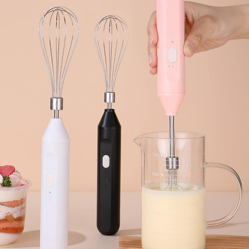 Electric Egg Beater, Cordless Hand Mixer 3 Speeds for Home Baking (Black)...