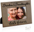 KATE POSH The Love Between Grandma and Granddaughter Lasts Forever, Engraved Grey Leather Frame, Grandma Gifts, First Time Grandma, Mother's Day (...