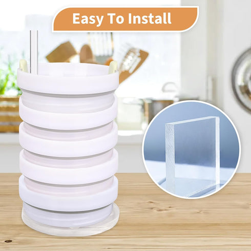 2 Pcs Acrylic Tumbler Lid Organizers,Storage Rack Water Bottle Lid Holder Vertical,Storage Up to 24 Cup Lid,Tumbler Lid Storage Rack for Kitchen C...