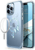 i-Blason Halo Case Compatible with MagSafe for iPhone 13 Pro 6.1 inch (2021 Release), Slim Clear Case with TPU Inner Bumper (Butterfly/Blue)...