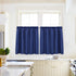 Valea Home Waffle Weave Textured Bathroom Window Curtains Water Repellent Short Curtains Window Covering Half Window Curtains Kitchen Tiers 24 inc...