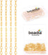 BEADIA 18K Gold Plated O Chains 3.0mm 2 Meters for Jewelry Making Findings...