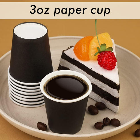 50 Pack 3 oz Paper Cups,Bathroom cups, Espresso Cups, Small Paper Cups for Mouthwash, Snacks, Suitable for Family, Party, Picnic(Black)...