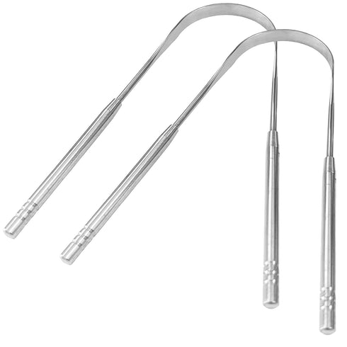 2 Pack Tongue Scraper,Stainless Steel Tongue CleanersMetal Tongue Scraper, Tongue Scrapers for Adults, Stainless Steel Tounge Scrappers, Tounge Sc...