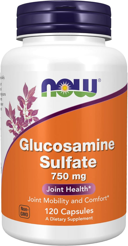 NOW Supplements, Glucosamine Sulfate 750 mg, with UL Dietary Supplement Certification, 120 Veg Capsules...