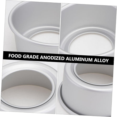 PRETYZOOM 3pcs 5 Nonstick Toaster Oven Pan Bread Tin Steaming Pan Anodized Aluminum Cake Pan Pudding Round Baking Cake Pan Layer Cake Pan Baking P...