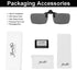 JOVAKIT Square Polarized Clip On Flip Up Sunglasses Over Prescription Glasses for Men Women Rectangle Shape Sun Glasses...
