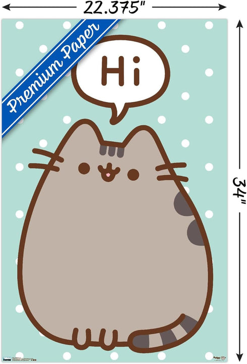 Trends International Pusheen - Hi Wall Poster, 22.375" x 34", Premium Poster & Clip Bundle...