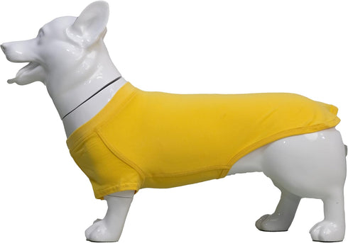 Lovelonglong 2019 Pet Clothing Dog Costumes Dachshund Clothes Blank T-Shirt Tee Shirts for Dachshund Dogs,Corgi 100% Cotton Yellow D-S...