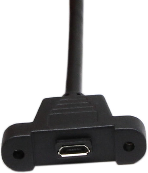 zdyCGTime (30cm) Micro USB Panel Mount Cable, Micro USB Male to Micro Female Ear Screw Install The pane Data Extension Cable, Sync Charging and Da...