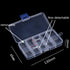 10 Girds Rectangle Clear Plastic Storage Box, Jewelry and Crafts Organizer Container with Adjustable Dividers?2 Pack?...