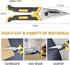 Stainless Steel Industrial Scissors, Utility Scissors Heavy Duty with Non-Slip Comfortable Handle & Safety Lock, Ultra Sharp Stainless Steel Sciss...