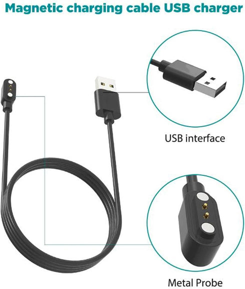 Smart Band Charging Cable Fast Charging PVC ABS Magnetic Charger for Xiaomi Haylou RS4...
