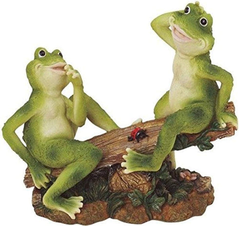George S. Chen Imports SS-G-61041 2 Frogs on Seesaw Garden Decoration Collectible Figurine Statue Model...
