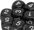 20Pcs Black 6 Sided Number Dice, Round Corner Polyhedral Dice, 16mm Polyhedral Dice Role Playing Dice for Numeral Teaching Board Games, DND RPG Wo...