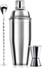 24oz Cocktail Shaker Bar Set - Professional Margarita Mixer Drink Shaker and Measuring Jigger & Mixing Spoon Set - Professional Stainless Steel Ba...