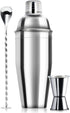 24oz Cocktail Shaker Bar Set - Professional Margarita Mixer Drink Shaker and Measuring Jigger & Mixing Spoon Set - Professional Stainless Steel Ba...