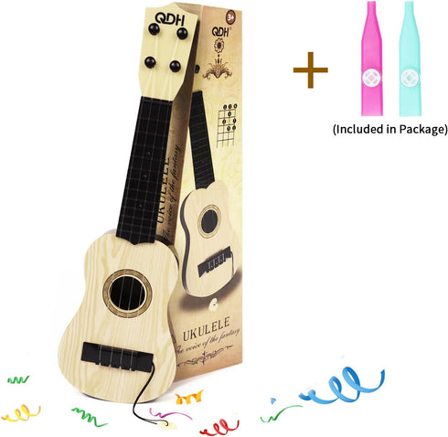 Kids Toy Ukulele Kids Guitar Musical Toy 17 Inch 4 String Mini Guitar with Pick Educational Learning Musical Instrument Toy for Ages 3-12 Children...