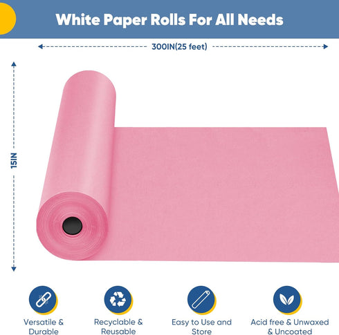 Wrapping Paper, Craft Paper Roll 15"x300", Kraft Packing Paper for Moving Supplies, Poster Bulletin Board Paper Roll, Fathers Day Decorations Birt...
