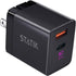 STATIK Fast-Charging GaN Power Adapter - 45W Dual USB C & USB - International Plugs - Foldable Compact Travel Charger for iPhone, iPad, Samsung, P...