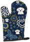 Caroline's Treasures BB5059OVMT Blue Flowers Maltese Oven Mitt Heat Resistant Thick Oven Mitt for Hot Pans and Oven, Kitchen Mitt Protect Hands, C...