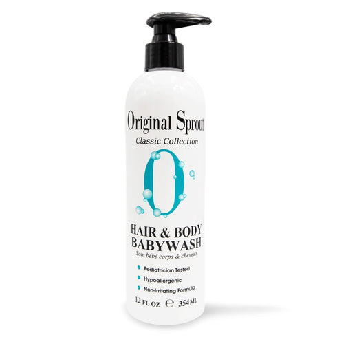 Original Sprout Baby Shampoo and Body Wash, Hypoallergenic Formula with Organic Calendula & Rosemary for Sensitive Hair & Skin, 12 oz. Bottle...