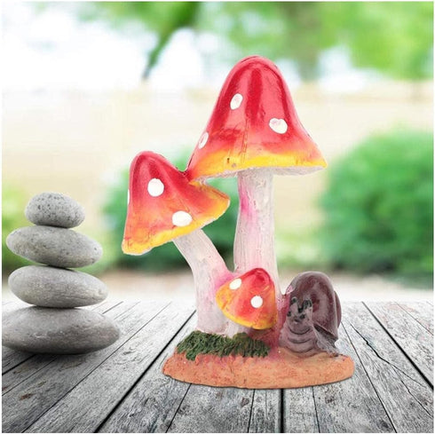 Animal Mushrooms Non-Toxic and Odorless Lawn Ornament, Mushrooms Decor, Kindergarten and Hotel Decor for Garden, Yard, Fairy Garden(Snail red)...