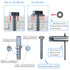 Drywall Anchors for TV Mount, Lag Bolt Kit includes Concrete Wall Anchors M8 Lag Bolts and Washer Installation on Brick or Concrete Wall by Screw ...