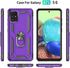 Samsung A71 5G Case, A71 5G Phone Case with Screen Protector, Military Grade Protective Cases with Ring for Samsung Galaxy A71 5G (Purple)...