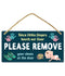 Fun-Plus Please Take Your Shoes Off - Remove Your Shoes Sign - 10?x5? PVC Plastic Hanging Sign- Since Little Fingers Touch Our Floor...