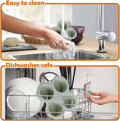 2 Pcs Air Fryer Accessories, Silicone Muffin Pans for Baking? Non-Stick Food-Grade Air Fryer Liners with 16 Disposable Paper Coated Baking Cups...
