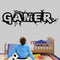 Gamer Wall Decal Vinyl Decal Art Design Stickers for Home Playroom Bedroom Game Boys Room Game Center Internet Bar(Gamer, 35" W x 11" H)...