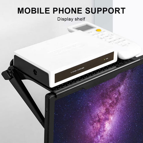 1 Park TV Top Shelf apple tv mount Monitor Shelf Screen Storage Shelf floating tv stand Router Shelf Adjustable Mount for Media Box, Game Console,...