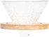 CEREMONY pourover dripper, borosilicate glass pourover dripper + bamboo holder, coffee maker, filter cup, fits V60 02 filter...
