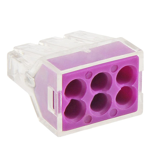 20pcs Push-in Wire Connecters 6 Port, Wire Quick Connection Terminal, 18-12 AWG / 0.75-2.5mm²...